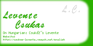 levente csukas business card